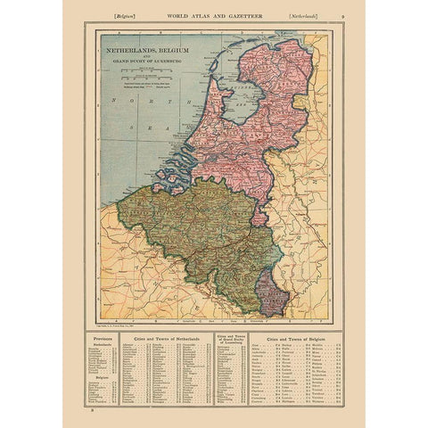 Europe Netherlands Belgium - Reynold 1921 Gold Ornate Wood Framed Art Print with Double Matting by Reynold