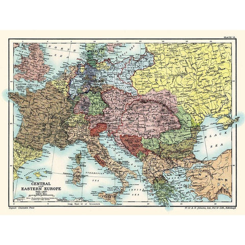 Central Eastern Europe 1863-1897 - Poole 1902 Gold Ornate Wood Framed Art Print with Double Matting by Poole