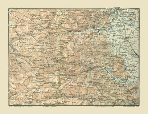 Europe Southeast France Northwest Italy White Modern Wood Framed Art Print with Double Matting by Guida D''Italia