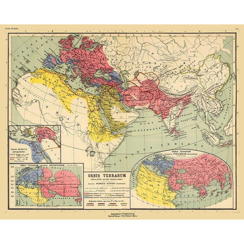 World of Europe - Kiepert 1903 Black Modern Wood Framed Art Print by Kiepert