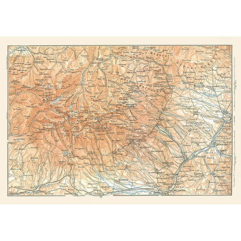 Europe Hohe Tatra Poland Slovakia - Baedeker 1896 Black Modern Wood Framed Art Print with Double Matting by Baedeker