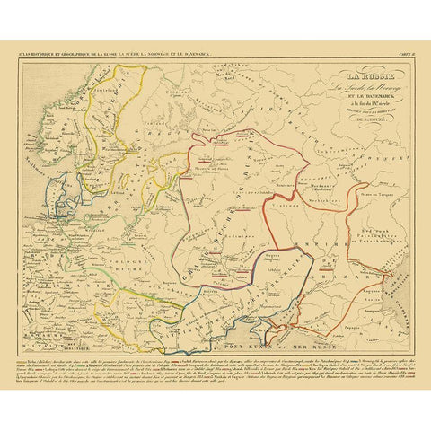 Europe Russia Scandinavia End of 9th Century Black Modern Wood Framed Art Print with Double Matting by Houze