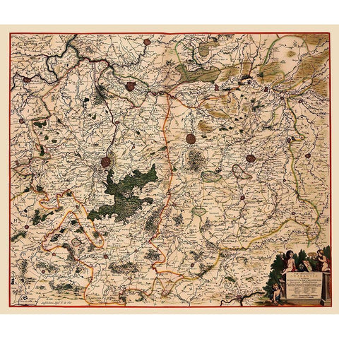 Benelux Flemish Brabant Province Belgium Black Modern Wood Framed Art Print by De Wit