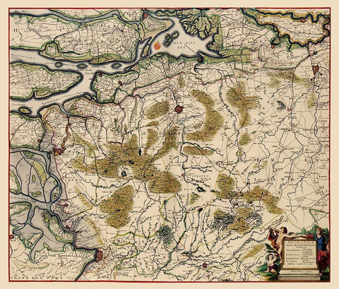 Benelux Flemish Brabant Flanders Belgium Black Ornate Wood Framed Art Print with Double Matting by De Wit