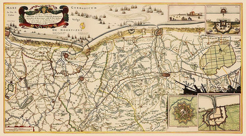 Benelux Flanders Coastal Region Belgium Black Ornate Wood Framed Art Print with Double Matting by Visscher