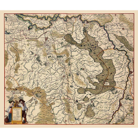 Benelux Flemish Brabant Flanders Belgium Black Modern Wood Framed Art Print with Double Matting by De Wit