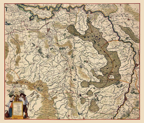 Benelux Flemish Brabant Flanders Belgium White Modern Wood Framed Art Print with Double Matting by De Wit