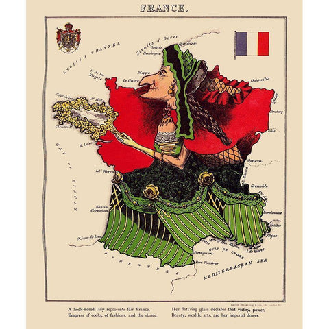 France - Lancaster 1869 White Modern Wood Framed Art Print by Lancaster