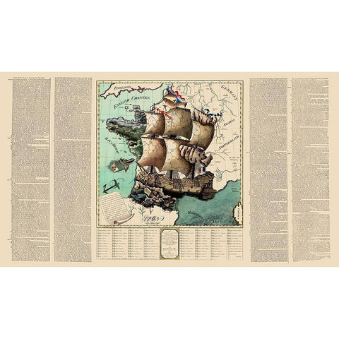 France Kingdom at the Revolution - Whatman 1796 Black Modern Wood Framed Art Print by Whatman