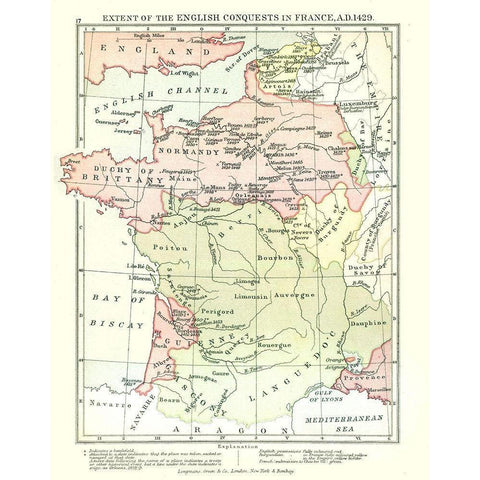 English Possessions France 1429 France White Modern Wood Framed Art Print by Gardiner