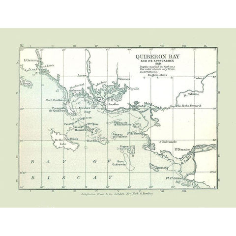 Quiberon Bay 1759 France -  Gardiner 1902 Black Modern Wood Framed Art Print by Gardiner