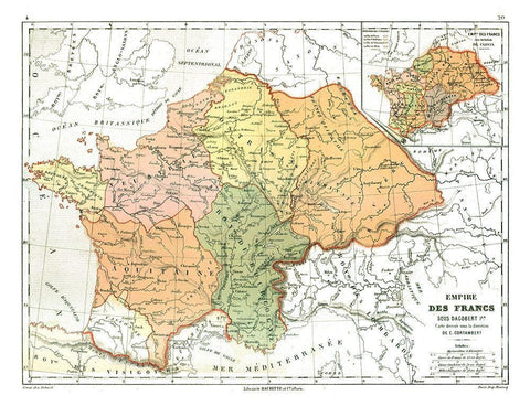 Empire of France - Cortambert 1880 White Modern Wood Framed Art Print with Double Matting by Cortambert