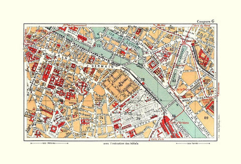Jardin des Plantes Paris France - Blue Guides 1921 White Modern Wood Framed Art Print with Double Matting by Blue Guides