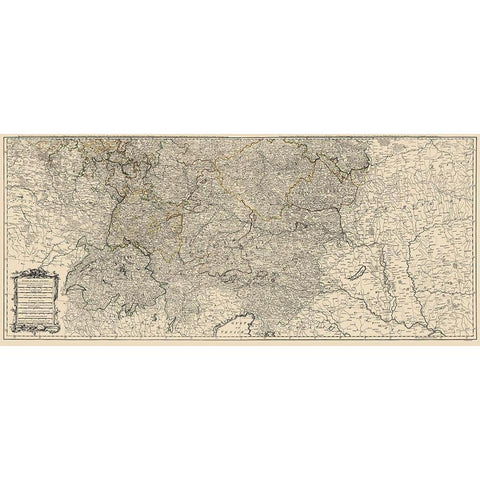 Lower Germany Empire - Delarochette 1782 Gold Ornate Wood Framed Art Print with Double Matting by Delarochette