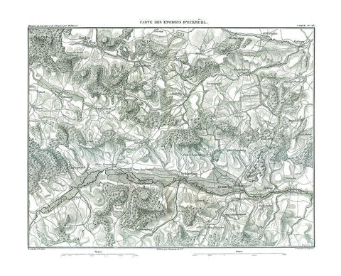 Eckmuhl Germany - Thiers 1866 White Modern Wood Framed Art Print with Double Matting by Thiers