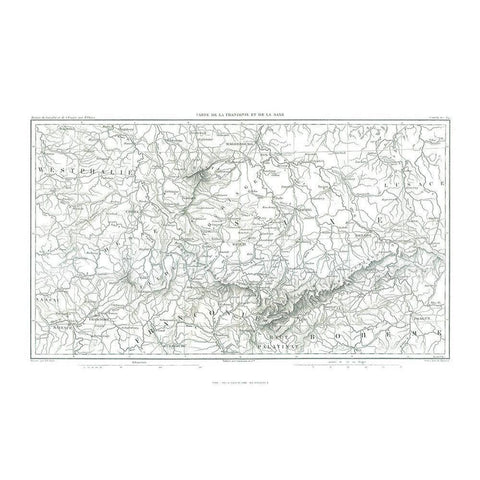 Franconia Saxe Germany - Thiers 1866 Black Modern Wood Framed Art Print by Thiers