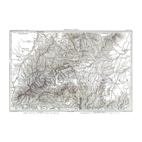 Swabia Germany - Thiers 1866 Gold Ornate Wood Framed Art Print with Double Matting by Thiers