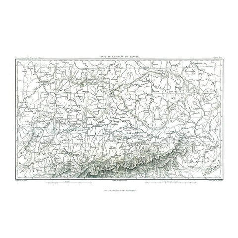 Danube Valley Germany - Thiers 1866 Black Modern Wood Framed Art Print by Thiers