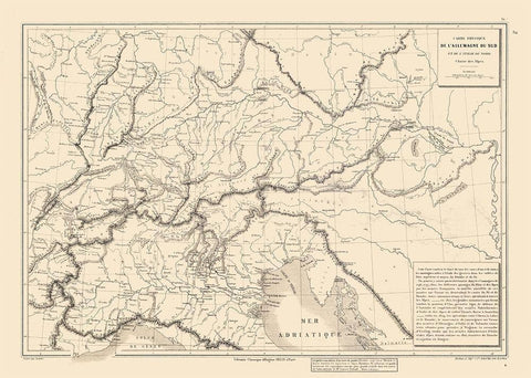 South Germany North Italy - Drioux 1882 Black Ornate Wood Framed Art Print with Double Matting by Drioux