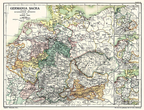 Religion Germany - Poole 1902 White Modern Wood Framed Art Print with Double Matting by Poole