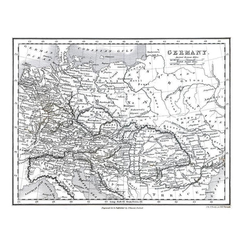 Germany - Oxford 1828 White Modern Wood Framed Art Print by Oxford