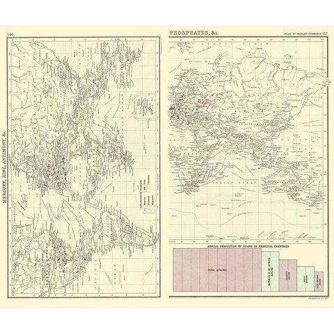 Global Mercury Zinc Phosphates Antimony White Modern Wood Framed Art Print by Bartholomew