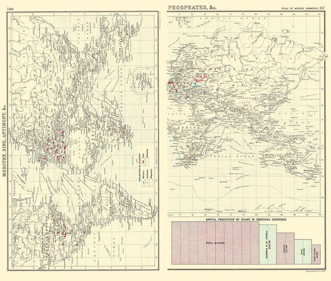 Global Mercury Zinc Phosphates Antimony White Modern Wood Framed Art Print with Double Matting by Bartholomew