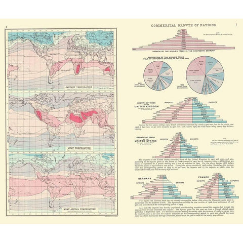 Global Commercial Growth Temperatures White Modern Wood Framed Art Print by Bartholomew