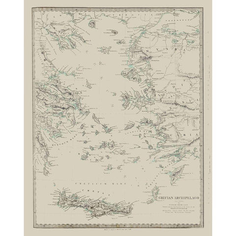 Ancient Europe Grecian Archipelago Greece White Modern Wood Framed Art Print by Smith