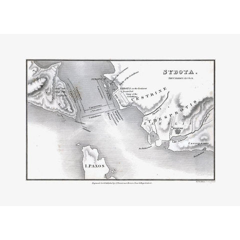 Syvota - Greece - Oxford 1828 Black Modern Wood Framed Art Print by Unknown