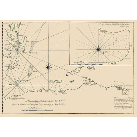 Central America Honduras Bay - Robertson 1764 Black Modern Wood Framed Art Print by Robertson