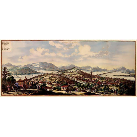 China Hong Kong Picture - Van Meurs 1670 Black Modern Wood Framed Art Print with Double Matting by Van Meurs