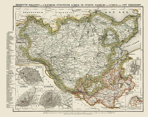 Holstein Lauenburg Lubeck Hamburg Germany White Modern Wood Framed Art Print with Double Matting by Meyer