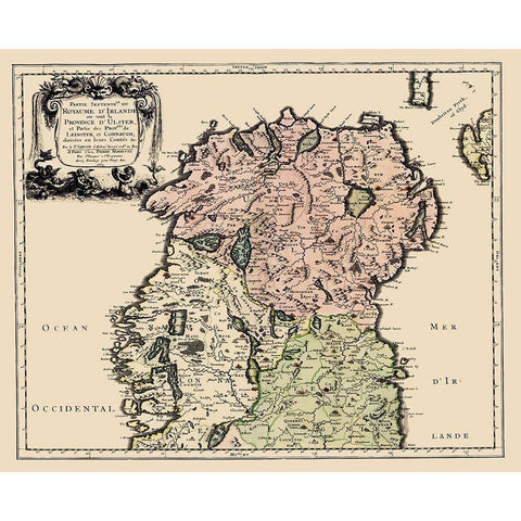 Northern Ireland - Mariette 1665 Gold Ornate Wood Framed Art Print with Double Matting by Mariette