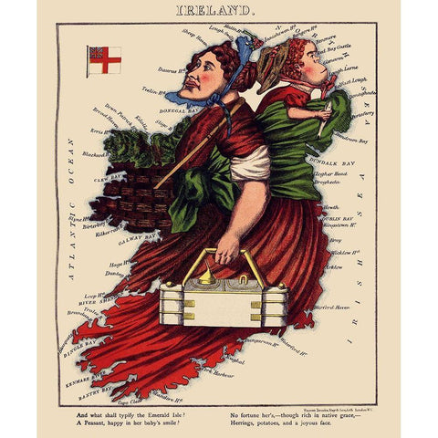 Ireland - Lancaster 1869 Black Modern Wood Framed Art Print by Lancaster