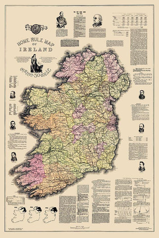 Home Rule Ireland - Ballance 1893 White Modern Wood Framed Art Print with Double Matting by Ballance