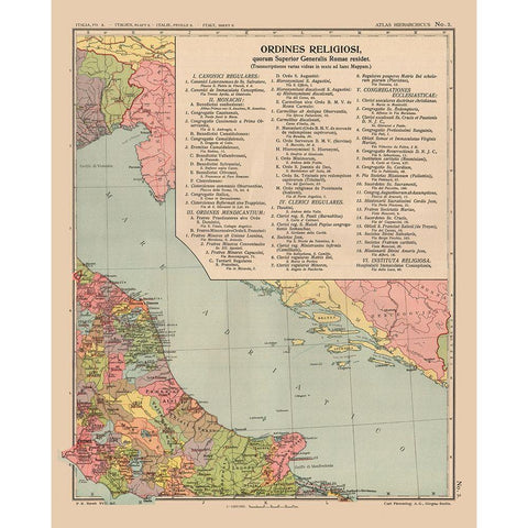 Religious Orders Italy - Streit 1913 Black Modern Wood Framed Art Print with Double Matting by Streit