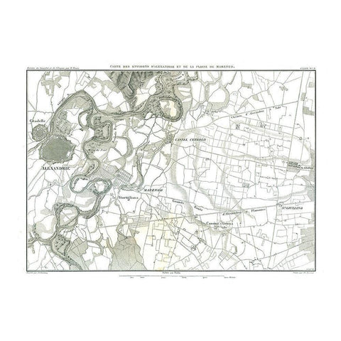 Alexandrie Marengo Italy - Thiers 1866 White Modern Wood Framed Art Print by Thiers