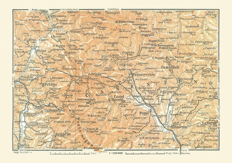 Campigna National Park Cities Italy White Modern Wood Framed Art Print with Double Matting by Bertarelli