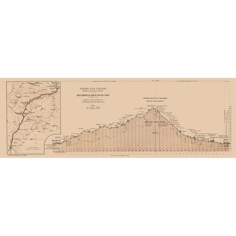 Pian delle Fugazze Italy Touring Club Italiano White Modern Wood Framed Art Print by Unknown