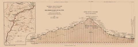 Pian delle Fugazze Italy Touring Club Italiano Black Ornate Wood Framed Art Print with Double Matting by Unknown