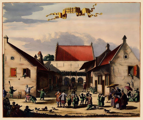 Jakarta Orphanage Indonesia Picture Asia White Modern Wood Framed Art Print with Double Matting by Nieuhoff