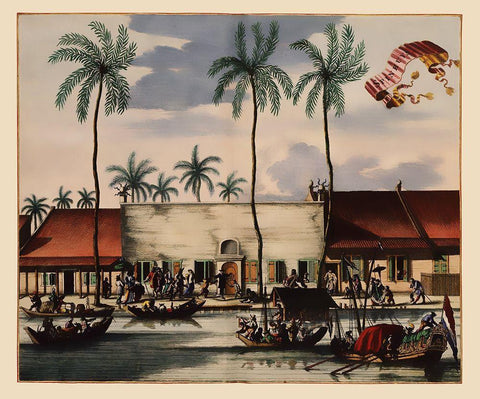 Women Jail Jakarta Indonesia Picture Asia White Modern Wood Framed Art Print with Double Matting by Nieuhoff