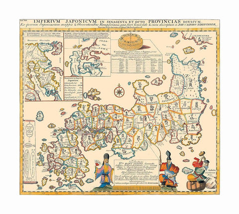 Japanese Empire Japan - Schevchzer 1825 White Modern Wood Framed Art Print with Double Matting by Schevchzer