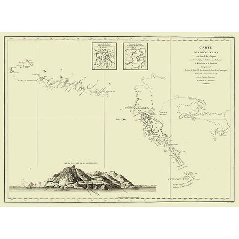 North Japan - Kaftrikum 1643 Black Modern Wood Framed Art Print with Double Matting by Kaftrikum