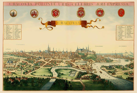 Krakow Poland Picture Eastern Europe - Jansson Black Ornate Wood Framed Art Print with Double Matting by Jansson