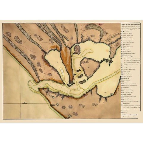 Lagoa dos Patos Brazil South America - Garzia 1700 Gold Ornate Wood Framed Art Print with Double Matting by Garzia