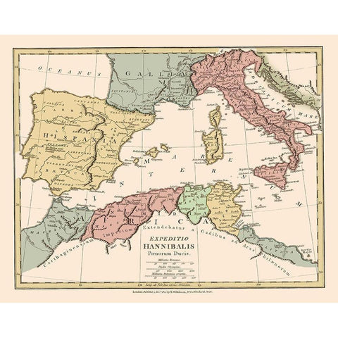 Western Mediterranean Region Italy Spain Black Modern Wood Framed Art Print with Double Matting by Wilkinson