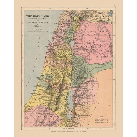 Holy Land Middle East Israel - Case 1878 Black Modern Wood Framed Art Print with Double Matting by Case