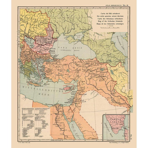 Orthodox Orientals Middle East - Streit 1913 Black Modern Wood Framed Art Print by Streit